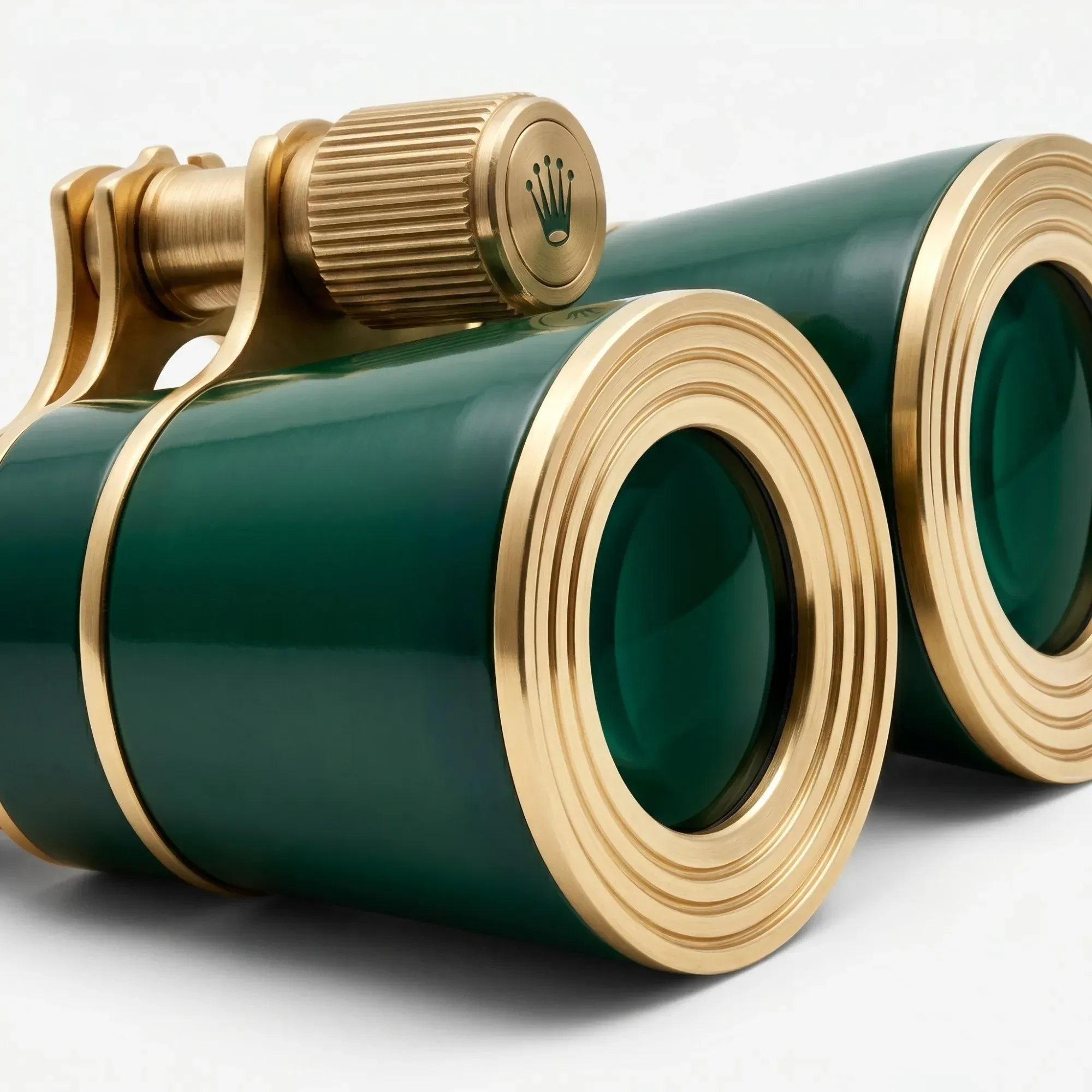 Rolex Rolex · Opera Glasses · Green Lacquer & Gilt · With Original Rolex Pouch · 1970s - detail view